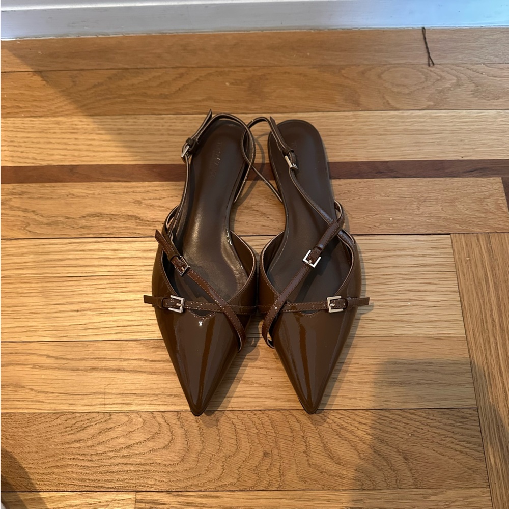 Tony Bianco Jamo Mocha Patent Slingback flat